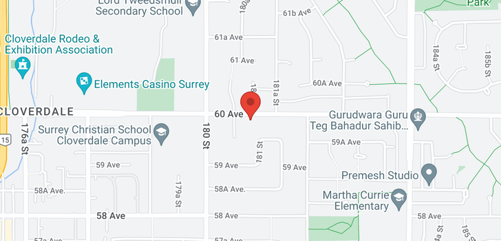 map of 18088 60 AVENUE